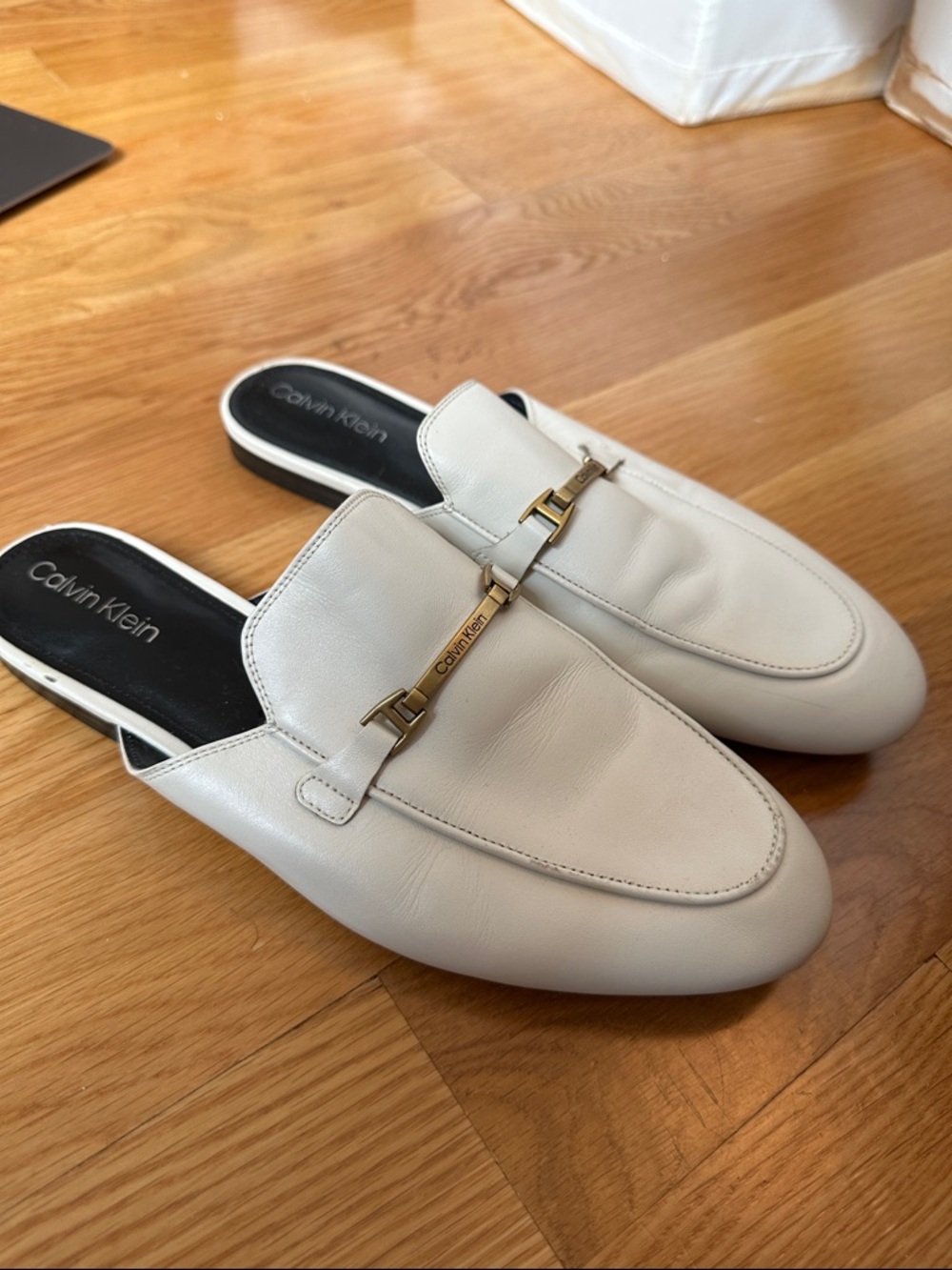 Calvin Klein Faux Leather Sidol Loafers/Mules